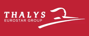 thalys logo simplifie 300x121 220428 en fond rouge typo blanche