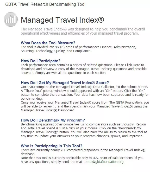 Join GBTA Task Force to Update Managed Travel Index